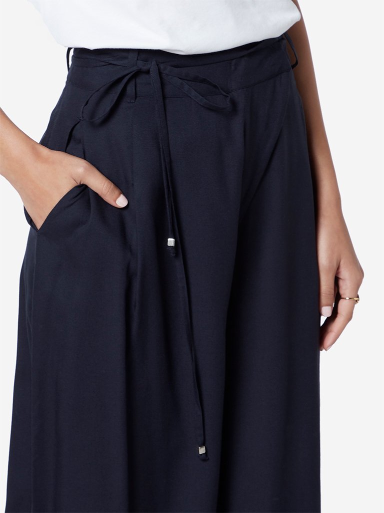 LOV Navy Wren Flared Culottes