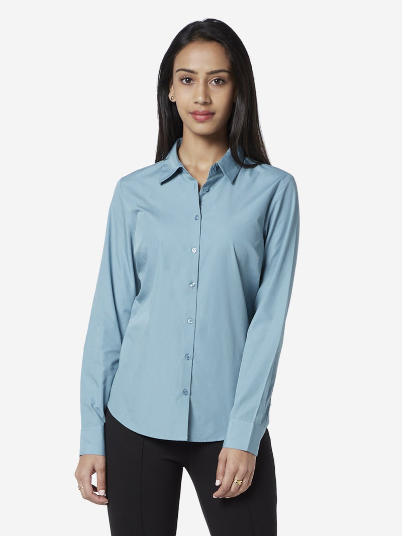Wardrobe Blue Formal Shirt