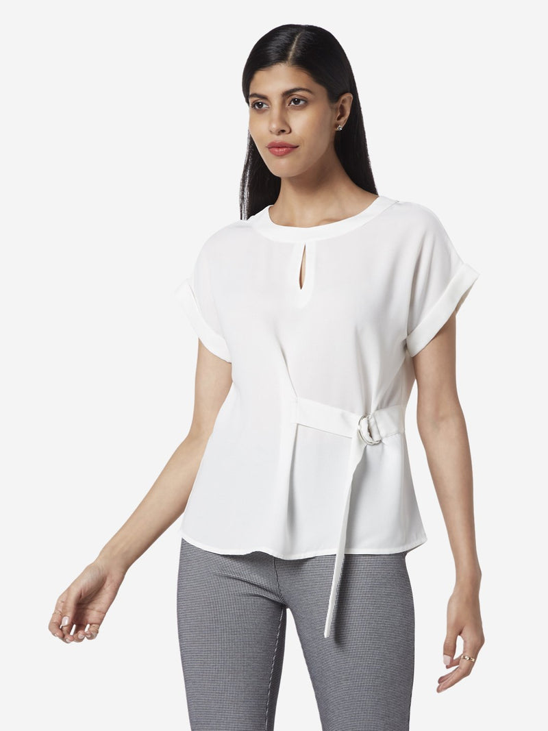 Wardrobe White Hardware-Detailed Missy Top