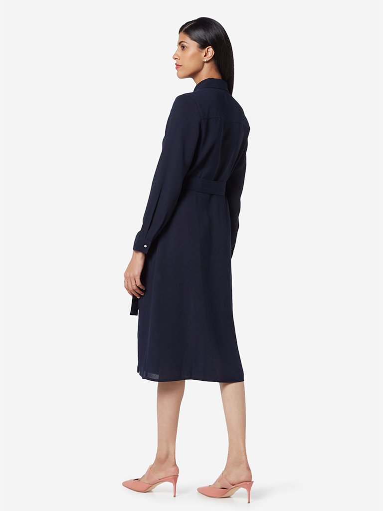 Wardrobe Navy Ashton Shirtdress With Belt
