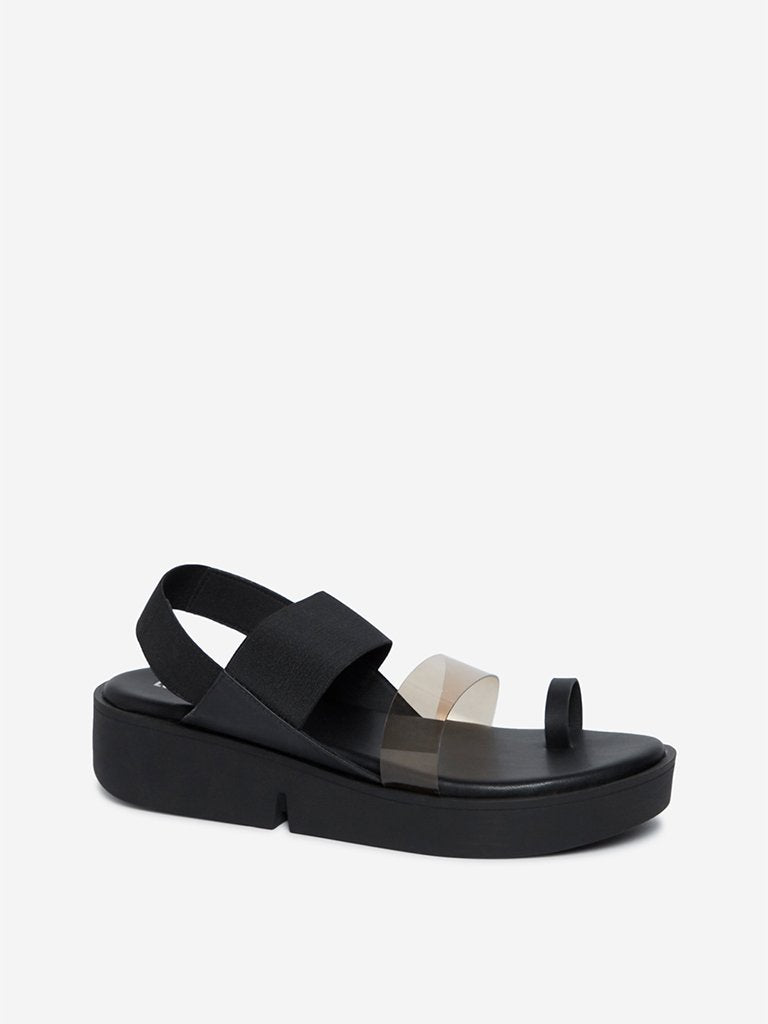 LUNA BLU Black Platform Sandals