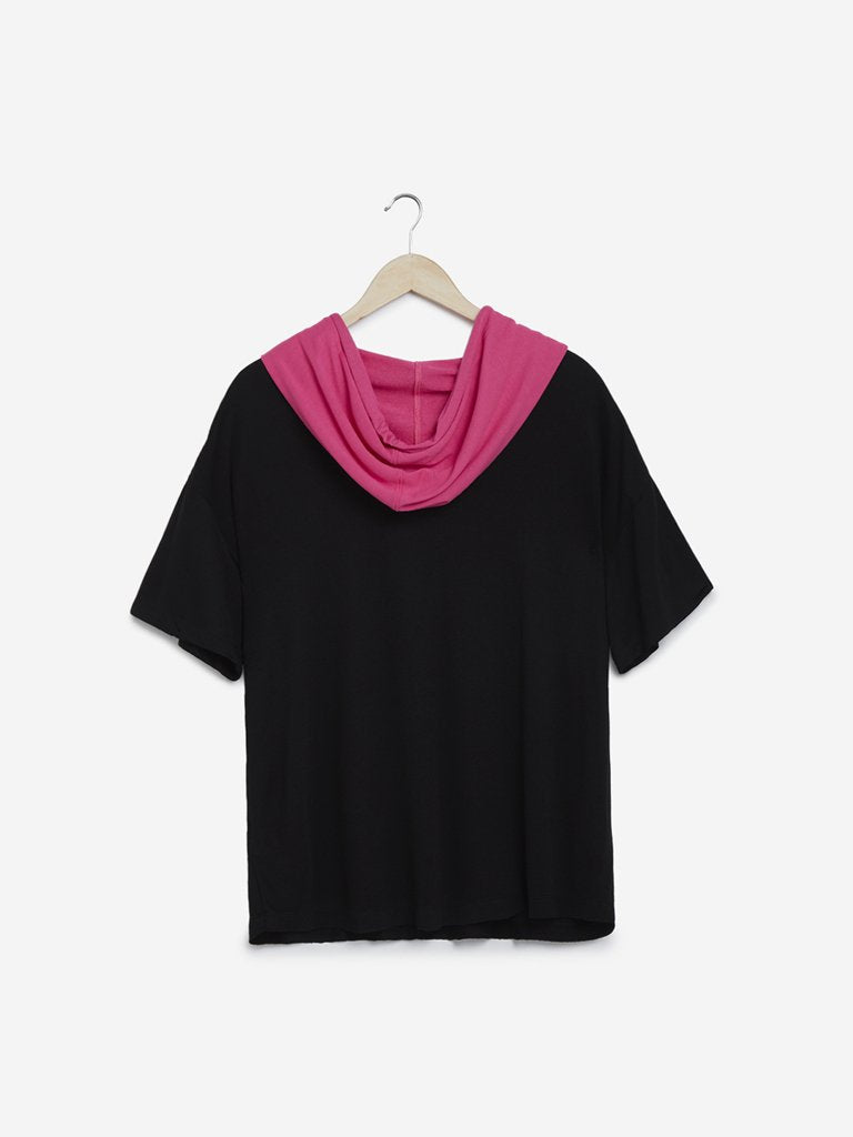 Sassy Soda Curves Black Text Print T-Shirt