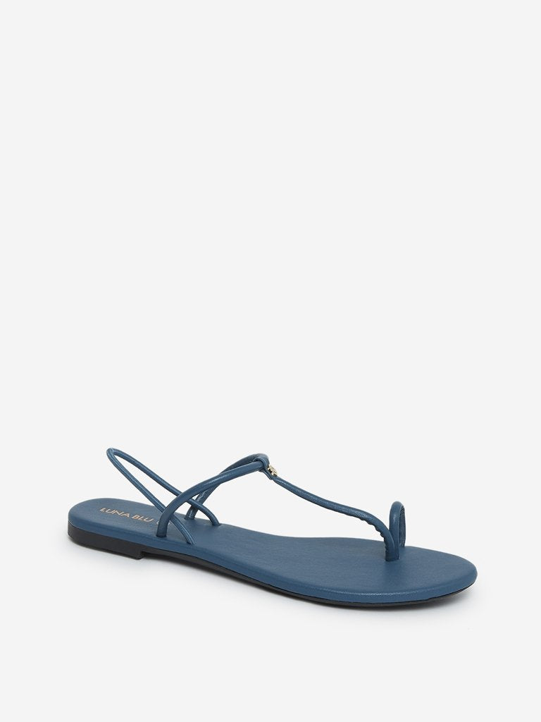 LUNA BLU Blue Cord Strap Sandals