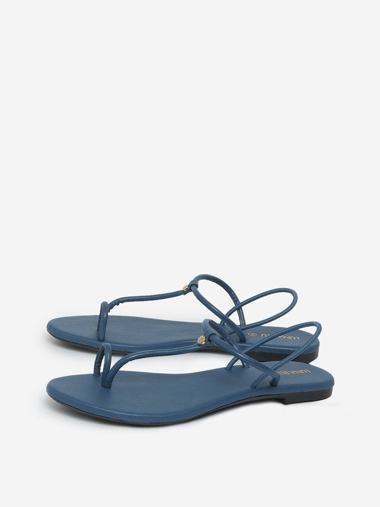 LUNA BLU Blue Cord Strap Sandals