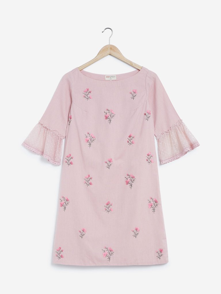 Bombay Paisley Pink Floral Print Shift Dress