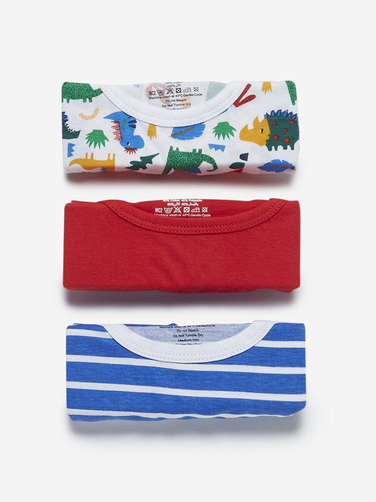 HOP Kids Multicolour Vests Set of Three