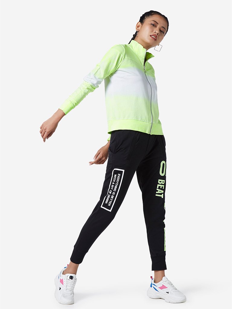 Studiofit Neon Green Ombre Pattern Jacket