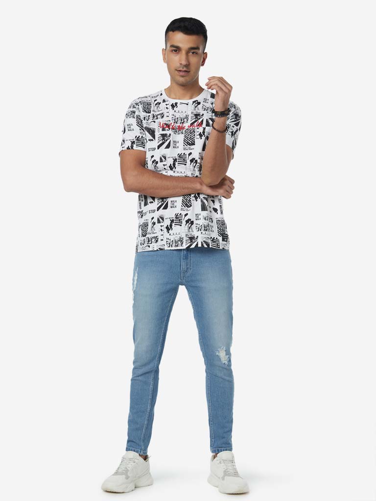 Nuon Light Blue Rodeo Carrot Fit Jeans