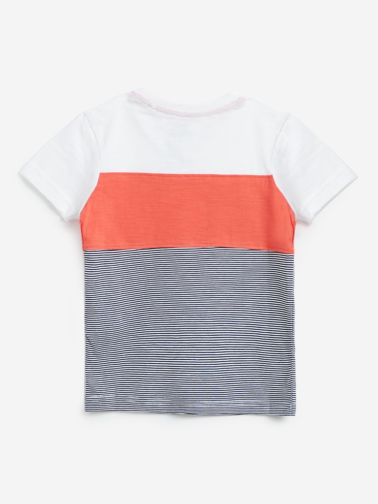 HOP Kids Multicolour Text Print T-Shirt