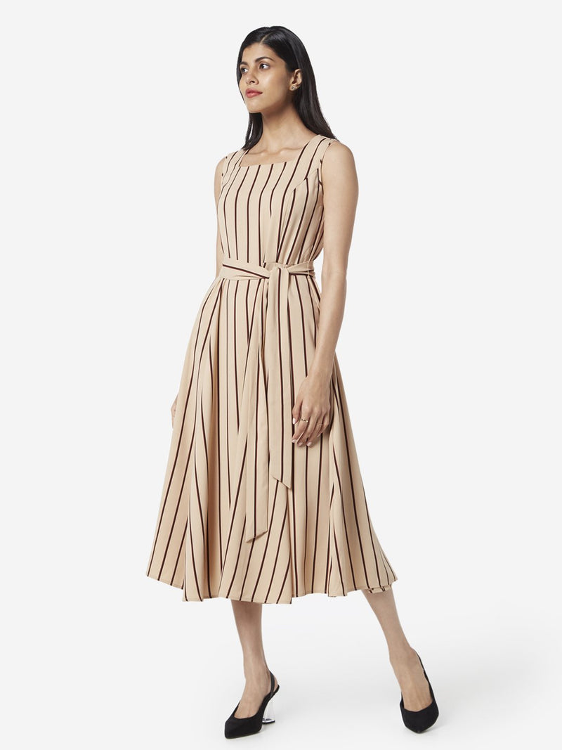 Wardrobe Beige Emmanuel Dress With Belt