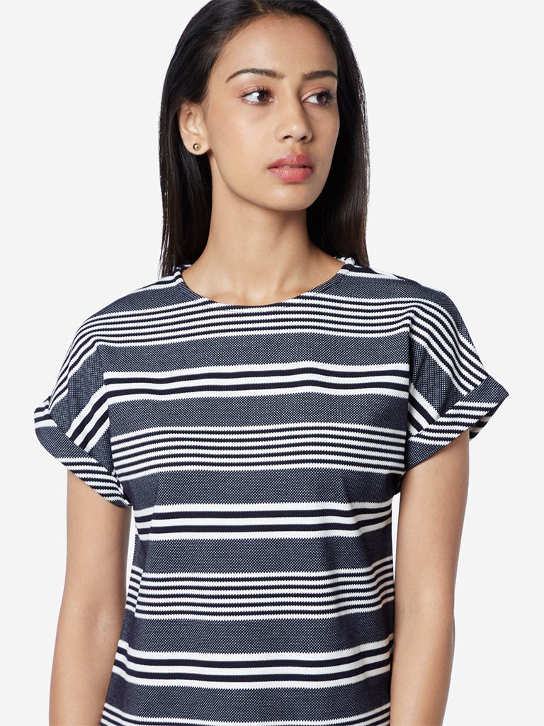 Wardrobe Navy Striped Estella Top