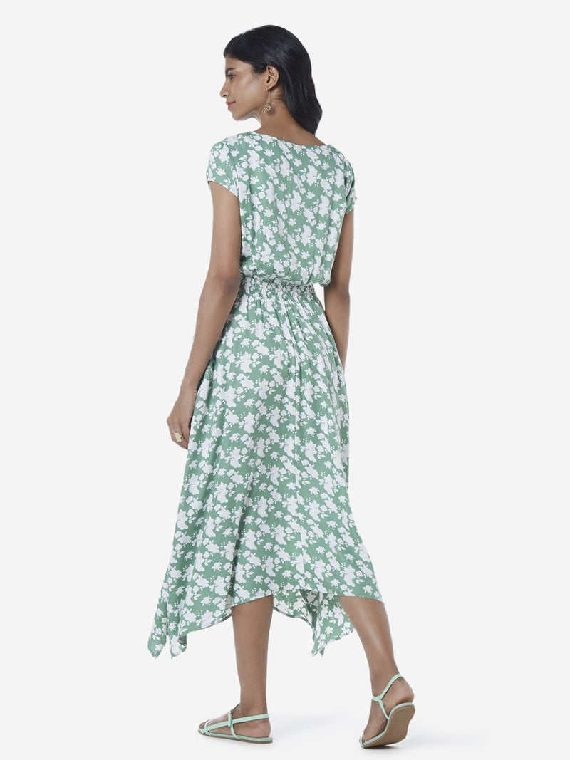 LOV Green Floral Patterned Broonie Dress