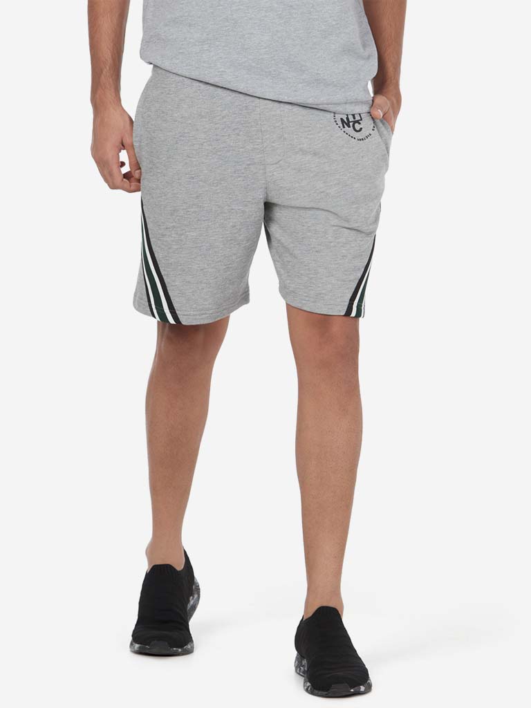 Studiofit Grey Slim Fit Shorts