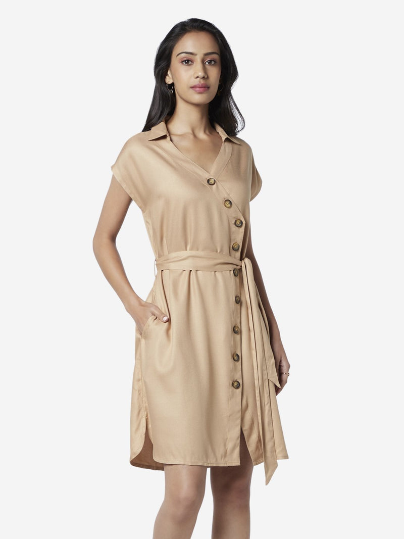 LOV Beige Aucella Shirtdress With Belt