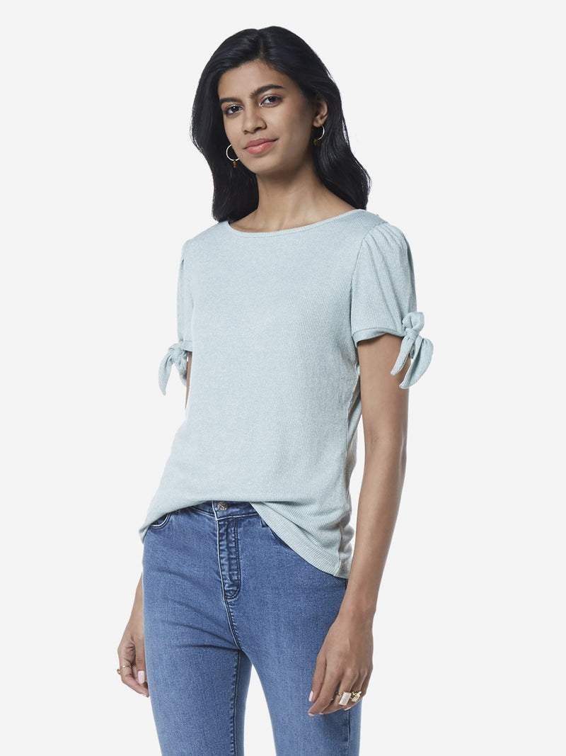 LOV Mint Knitted Bianna Top