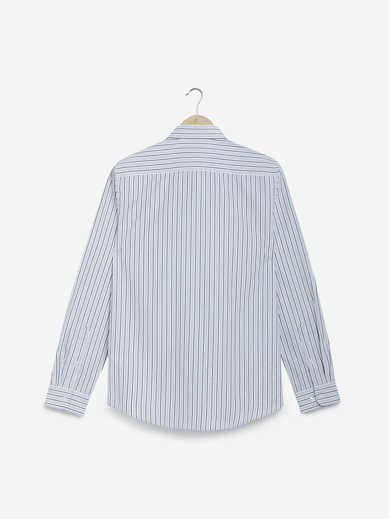 WES Formals Multicolour Striped Slim Fit Shirt