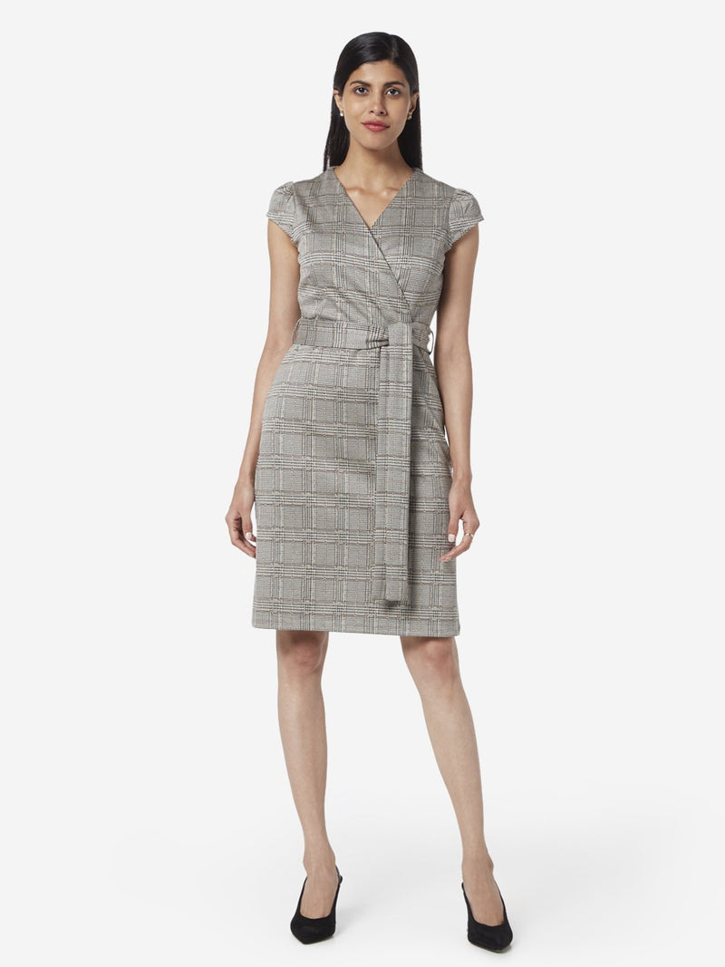 Wardrobe Multicolour Houndstooth Dress With Belt