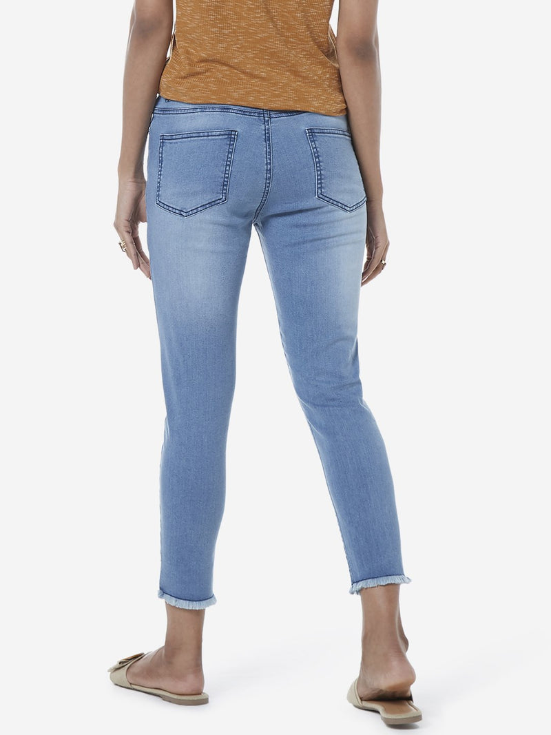 LOV Light Blue Distressed Braiden Jeans