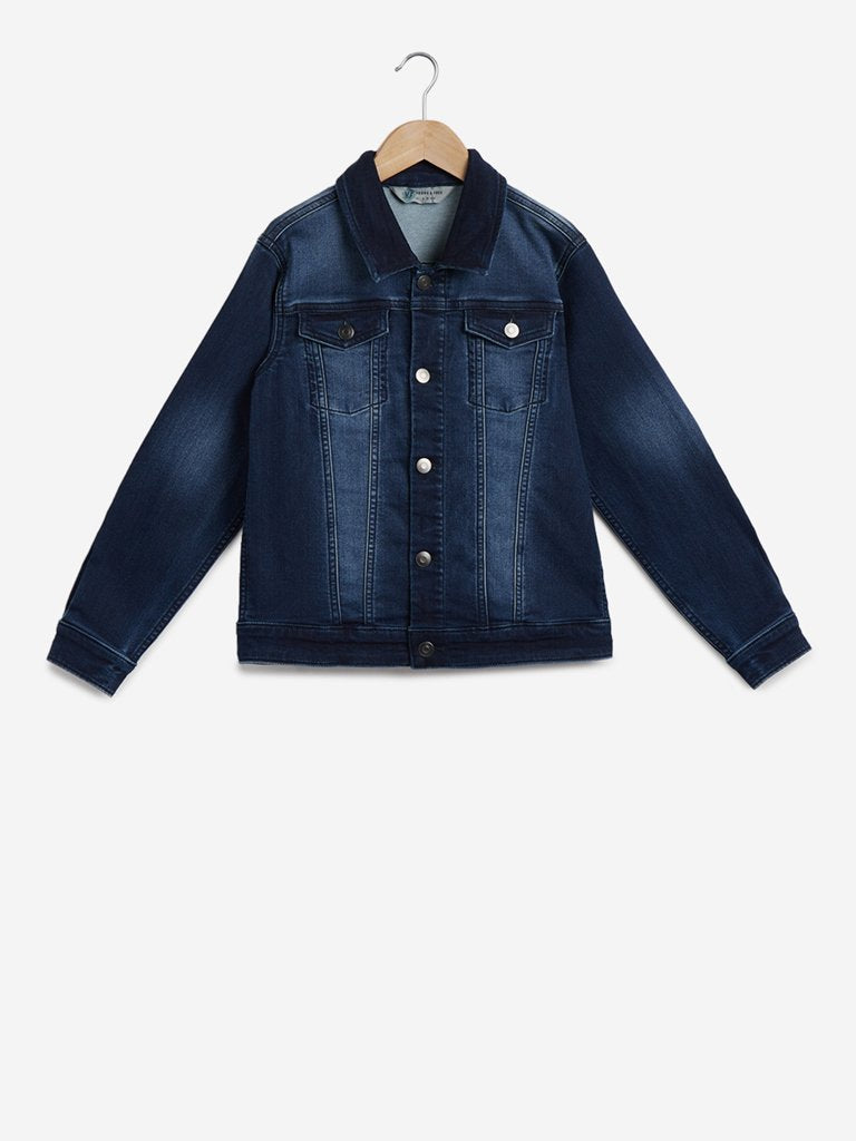 Y&F Kids Dark-Blue Denim Jacket