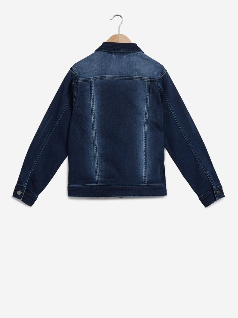 Y&F Kids Dark-Blue Denim Jacket