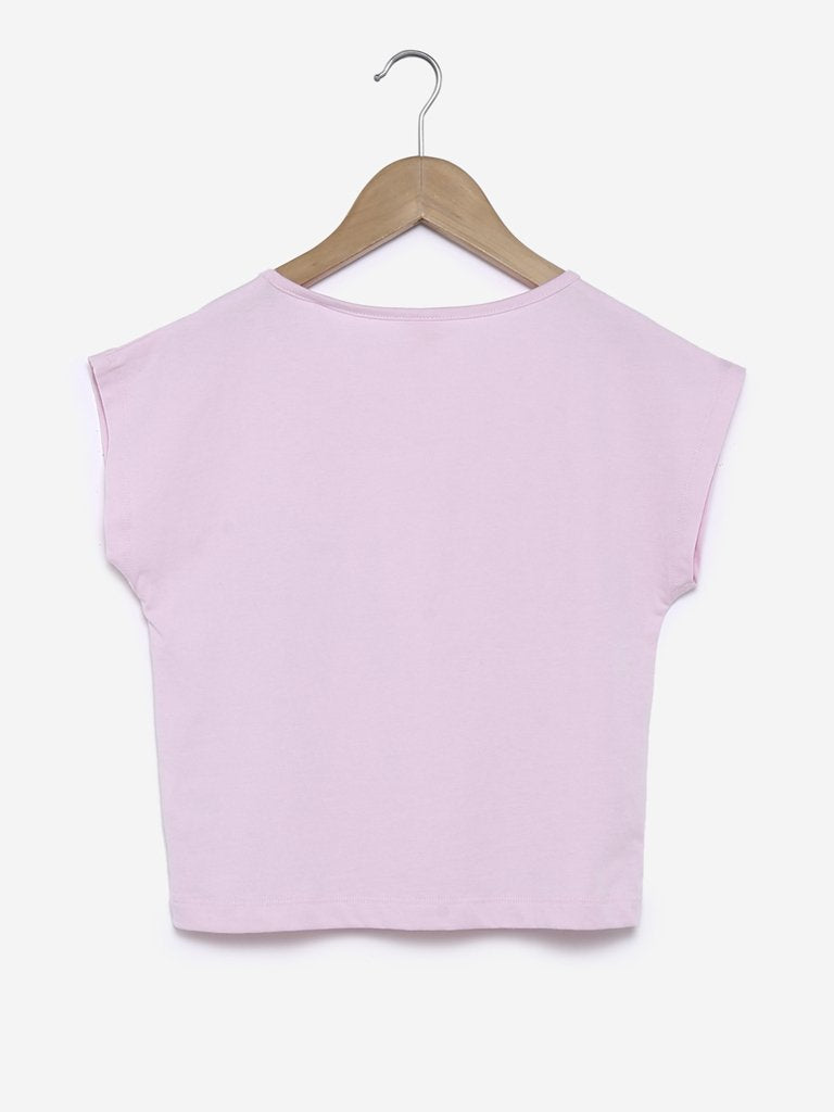 Y&F Kids Pink Unicorn Sequinned Joe Top