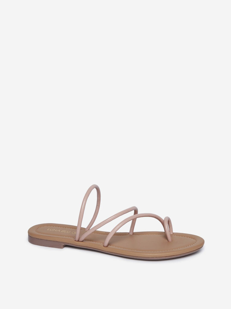 LUNA BLU Light Pink Multi-Strapped Sandals