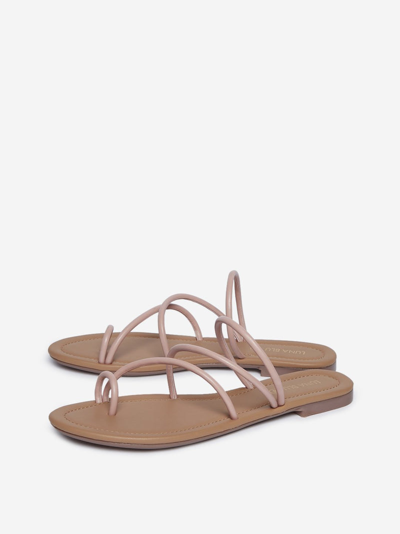 LUNA BLU Light Pink Multi-Strapped Sandals