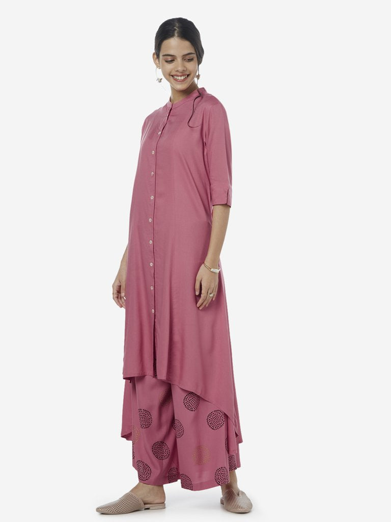 Utsa Pink High-Low Kurta