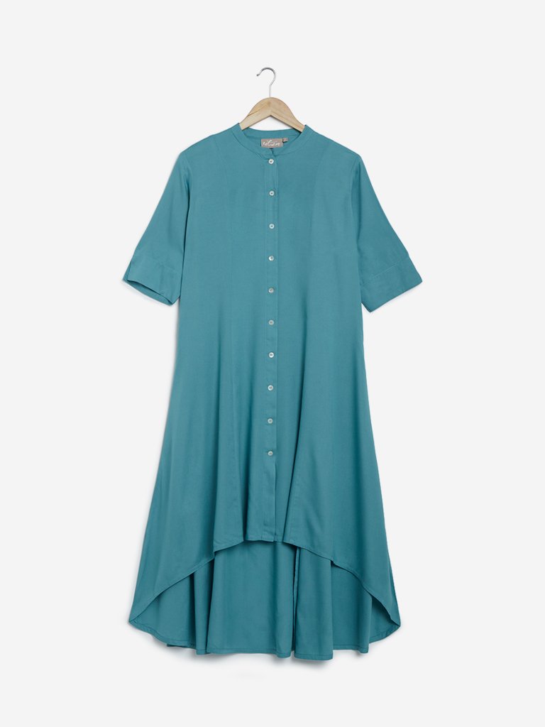 Utsa Blue High-Low Kurta