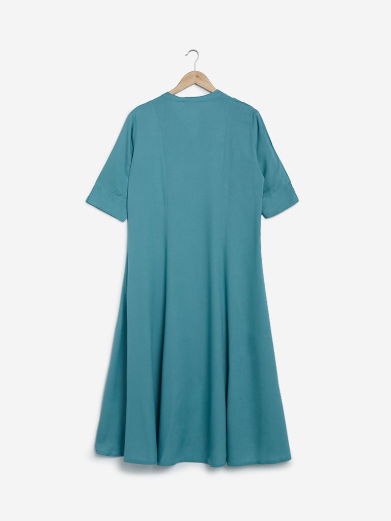 Utsa Blue High-Low Kurta