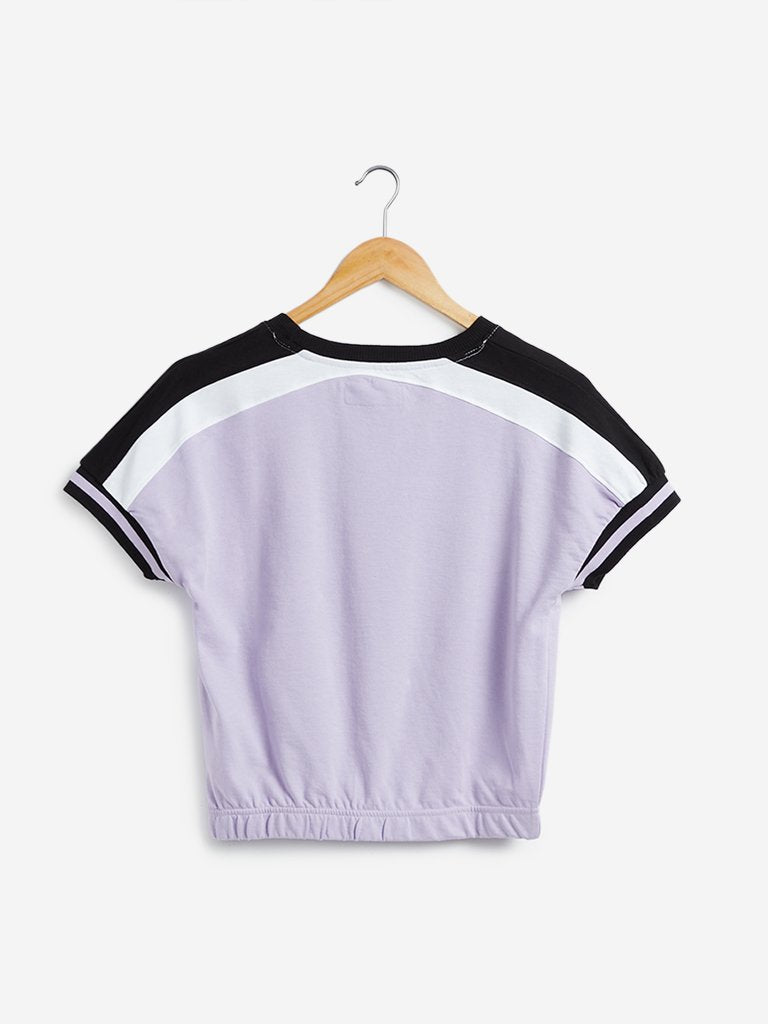 Studiofit Multi Colour-Block Text Print T-Shirt