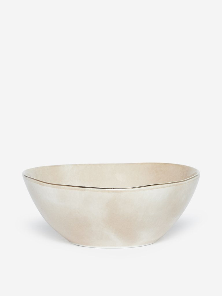 Westside Home Light Beige Porcelain Bowl