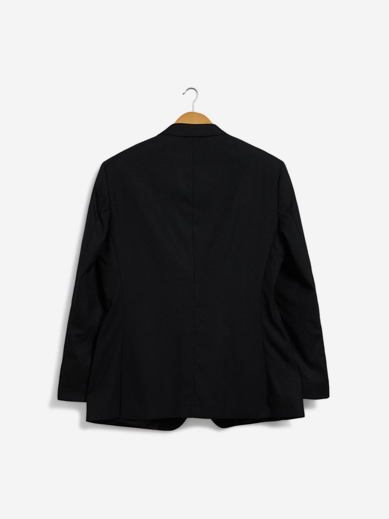 WES Formals Black Relaxed Fit Blazer