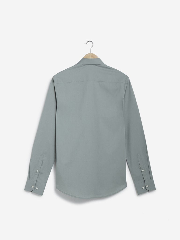 WES Formals Olive Ultra Slim Fit Shirt