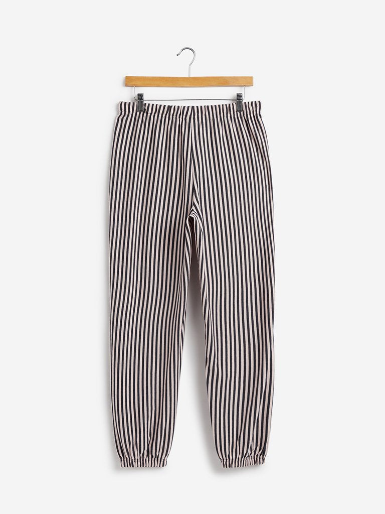 Wunderlove Black Striped Pyjamas