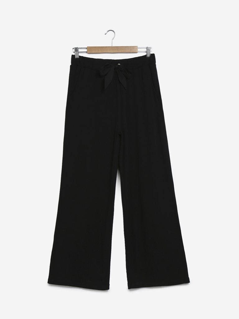 Wunderlove Black Flared Pyjamas