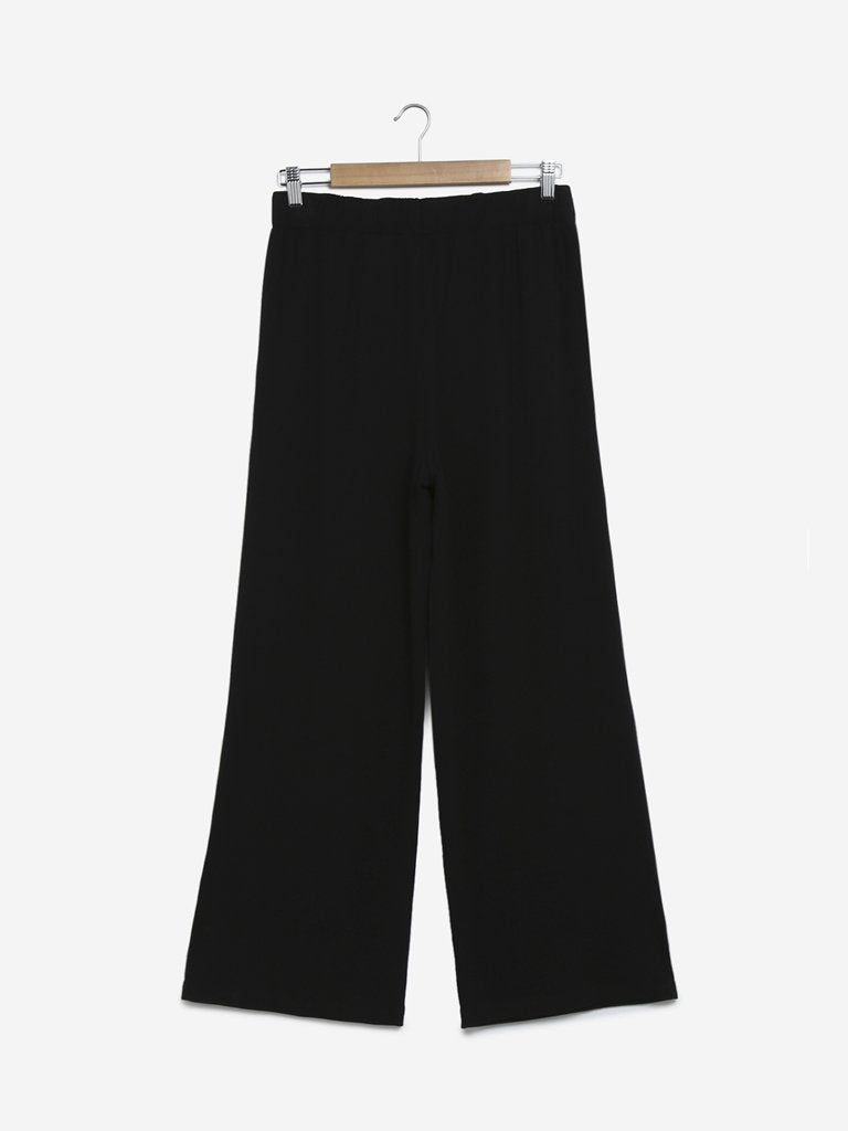 Wunderlove Black Flared Pyjamas