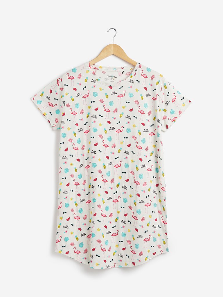 Wunderlove Multicolour Summer Print Nightdress