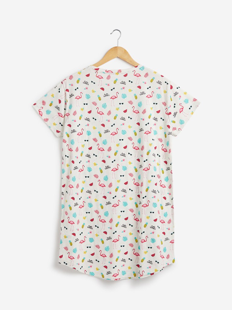 Wunderlove Multicolour Summer Print Nightdress