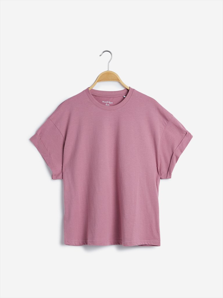 Wunderlove Lilac Pure Cotton T-Shirt