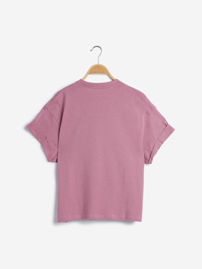 Wunderlove Lilac Pure Cotton T-Shirt