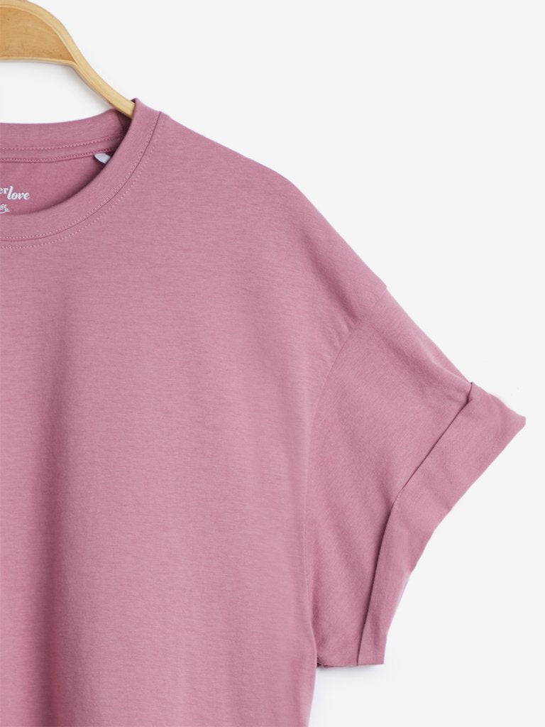 Wunderlove Lilac Pure Cotton T-Shirt
