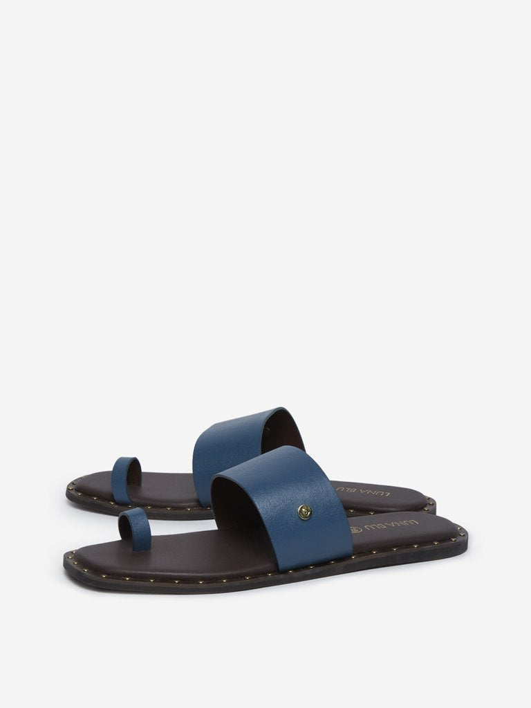 LUNA BLU Indigo Toe Ring Sandals