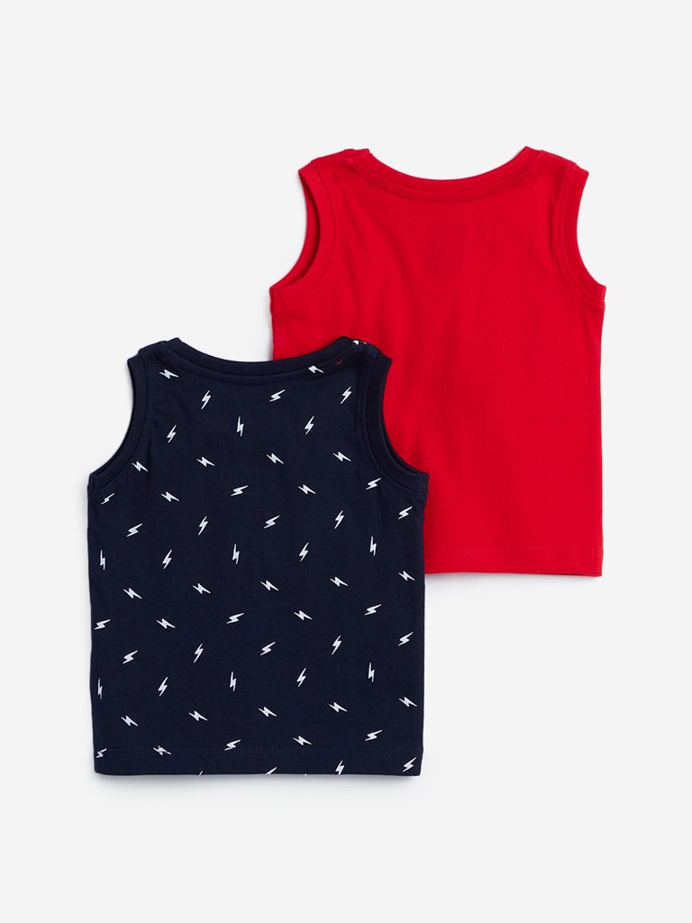 Baby HOP Kids Red Vest Set Of Two