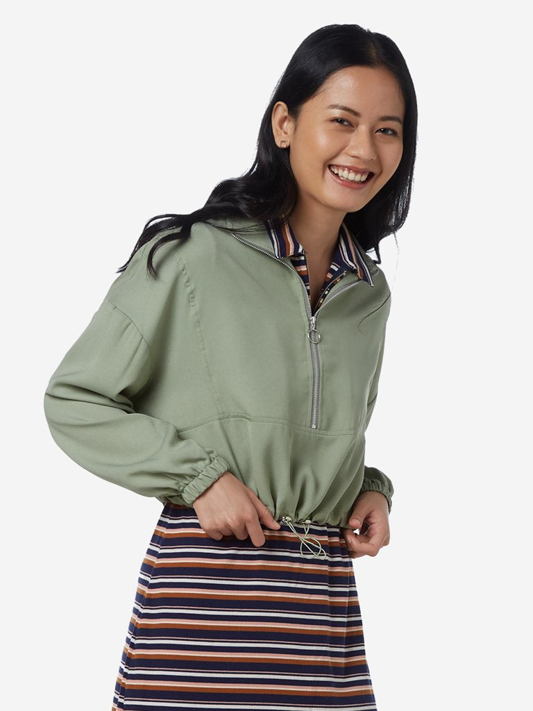 Nuon Light Green Anadale Cropped Jacket