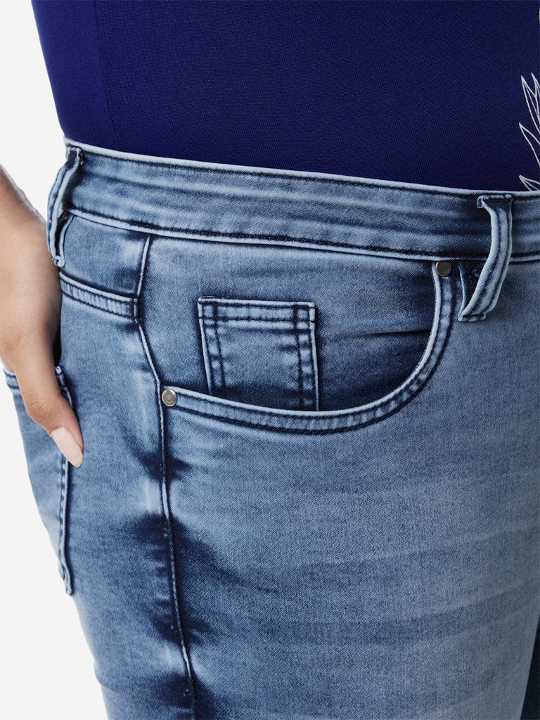 Gia Curves Light Blue Zeel Cropped Jeans