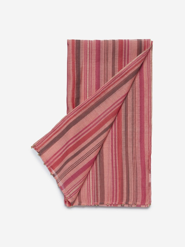 Zuba Multicolour Striped Stole