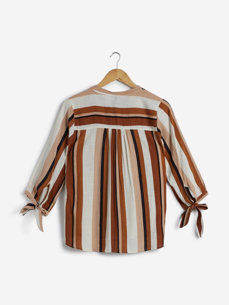 LOV Multicolour Striped High-Low Top