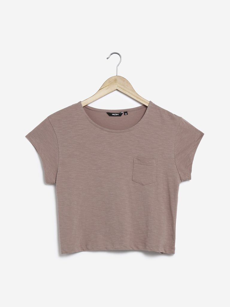 Nuon Light Brown Cropped Samuel T-Shirt