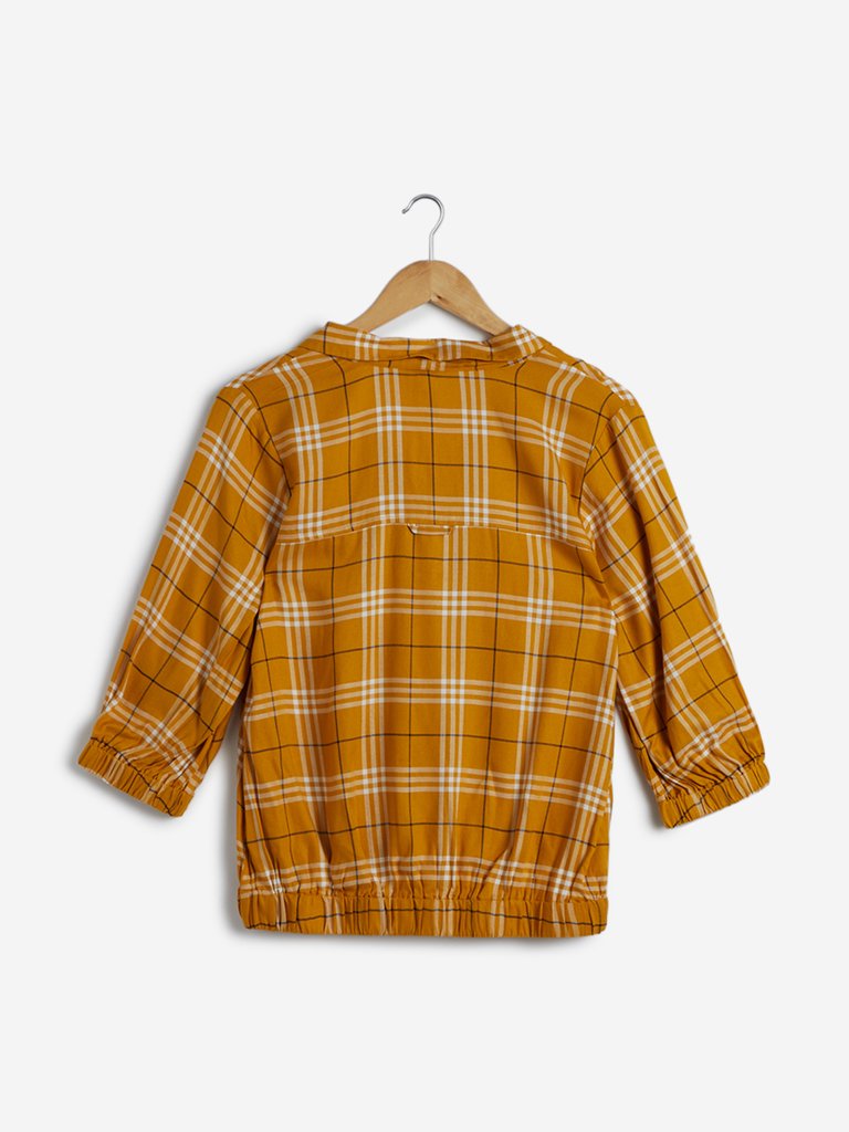 LOV Ochre Checkered Casual Shirt